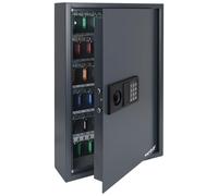HMF Cassaforte a chiave con serratura elettronica | 132 ganci | 66,5 x 43 x 13 cm | Antracite