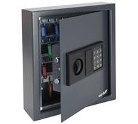 HMF Cassaforte a chiave con serratura elettronica | 48 ganci | 36 x 30 x 10 cm | Antracite