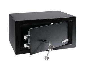 HMF Cassaforte a muro con chiave, cassaforte da armadio | 31 x 17 x 25 cm | Nero