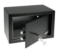 HMF Cassaforte a muro con chiave, cassaforte da armadio | 31 x 20 x 20 cm | Nero