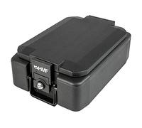 HMF Cassetta portadocumenti ignifuga, formato DIN A4, formato verticale, con chiusura a chiave, 41 x 28 x 15,5 cm, colore: nero