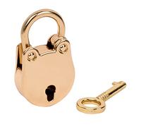 HMF Mini lucchetto decorativo con chiave | 3,8 x 2,5 x 1 cm | Oro