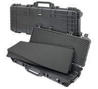 HMF Outdoor Valigetta per armi lunghe ODK200, Valigetta per fucile impermeabile IP67 con schiuma pretagliata a cubetti | 113 x 41 x 15,5 cm | Nero