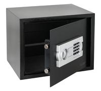 HMF Safe cassaforte per casa, hotel o ufficio, cassaforte da mobile con serratura a combinazione per documenti DIN A5 | 31 x 20 x 20 cm | Nero