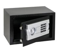 HMF Safe cassaforte per casa, hotel o ufficio, cassaforte da mobile con serratura a combinazione per documenti DIN A5 | 31 x 20 x 20 cm | Nero