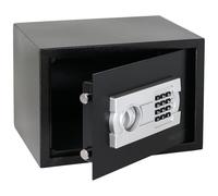 HMF Safe cassaforte per casa, hotel o ufficio, cassaforte da mobile con serratura a combinazione per documenti DIN A4 | 35 x 25 x 25 cm | Nero