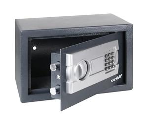HMF Safe cassaforte per casa, hotel o ufficio, cassaforte da mobile con serratura a combinazione per documenti DIN A5 | 31 x 20 x 20 cm | Antracite