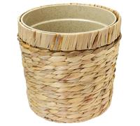 HMF Vaso per piante da interno, vaso decorativo in giacinto d'acqua sostenibile | Vaso moderno rotondo | Diametro 25 cm