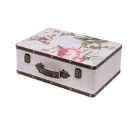 HMF VKO102 Valigia in Legno Vintage | 38 x 26 x 13 cm | Grande | Rosa