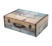 HMF VKO106 Valigia in Legno Vintage | 44 x 32 x 16 cm | Grande | Bicicletta