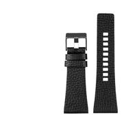 HMFang Adatta for Diesel Watchbands da uomo Polso da uomo GRANDE TAGLIA BANDS P-OLICE 2 6mm 28mm 30mm 32mm Cinturino in pelle nera in pelle genuina marrone(D black black,24mm)
