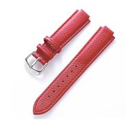 HMFang Adatto Compatibile Con Cinturino A Palloncino Blu Cartier In Pelle Di Grana Di Litchi In Morbida Pelle Da 12 Mm, Accessori For Bracciale Convesso For Uomo E Donna(Red,20X12mm)
