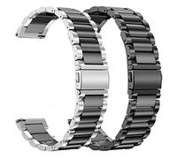 HMFang Cinturini in acciaio inossidabile adatti for Garmin Forerunner 55 245 645m S40 S12 S42 Correa.(Package 5,For Forerunner 245)