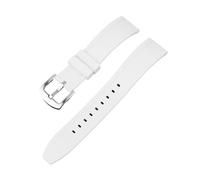 HMFang Cinturino For Orologio 18mm 20mm 22mm 24mm Cinturino Sportivo Nero Polsino Verde Con Barra A Molla A Sgancio Rapido(White,22mm silver buckle)