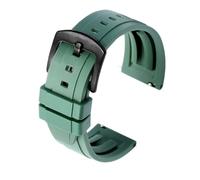 HMFang Cinturino For Orologio 18mm 20mm 22mm 24mm Cinturino Sportivo Nero Polsino Verde Con Barra A Molla A Sgancio Rapido(Green,22mm silver buckle)
