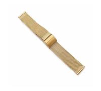 HMFang Cinturino for Orologio in Acciaio Inossidabile 18mm 20mm 22mm Cinturino A Sgancio Rapido Universale for La Sostituzione del Dell'orologio Milanese(Gold,18mm)