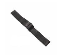 HMFang Cinturino for orologio milanese a sgancio rapido 18mm 20mm 22mm Cinturino for orologio in metallo in acciaio inossidabile Nuovo bracciale Nero in oro rosa(Black,18mm)