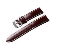 HMFANG Cinturino in Pelle Verniciata Lucida 18 19 20 21 22MM Bracciale Morbido da Uomo A Sgancio Rapido in Pelle Bovina Cinturino Vintage Marrone Blu Verde(Brown_22mm)