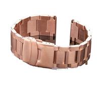 HMFANG - Cinturino per orologio in acciaio inox, da donna, da uomo, cinturino in metallo, 18 mm, 20 mm, 22 mm, 24 mm, accessori in argento rosa, oro nero, One Size, Agata