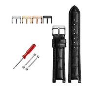 HMFANG Cinturino Per Orologio In Pelle Vacchetta Compatibile Con Orologi GC, 22 X 13 Mm E 20 11, Dentato, Blu Genuino, 20-11 silver bcukle