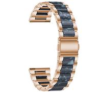 HMFANG Lega da 22 mm 20 mm con cinturino in resina compatibile con Venu 2/1/Venu2 Plus/SQ/Vivoactive 4 3 cinturino in metallo cintura a più colori(Rose gold Style4,22mm)