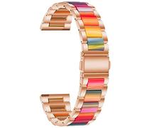 HMFANG Lega da 22 mm 20 mm con cinturino in resina compatibile con Venu 2/1/Venu2 Plus/SQ/Vivoactive 4 3 cinturino in metallo cintura a più colori(Rose gold Style1,For Venus SQ 1)