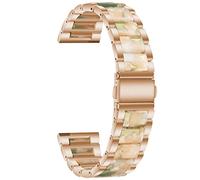 HMFANG Lega da 22 mm 20 mm con cinturino in resina compatibile con Venu 2/1/Venu2 Plus/SQ/Vivoactive 4 3 cinturino in metallo cintura a più colori(Rose gold Style3,For Venu 1)