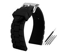 HMFANG Watchband in silicone compatibile con cittadino AT8020. Angelo blu AT8020-03L / 54L. Air Eagle JY8035 Strap AR5905. Braccialetto impermeabile 20 23mm nero(Black,22mm)