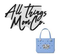 HMGES Charm Mom Life per borsa Bogg - Simpatico inserto in PVC accessori per borsa da spiaggia in gomma, decorazione personalizzata per donne e mamme, si adatta alla maggior parte delle marche e