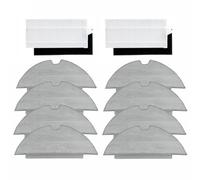 HMHAMA Kit di ricambio per aspirapolvere robot aspirapolvere Eufy RoboVac L35, 2 filtri HEPA + 8 panni per mocio