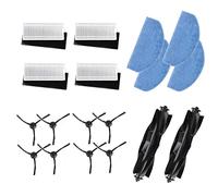 HMHAMA Robot Vacuum Main Brush Side Brush Filter Mop Pads Wipes for Tikom G8000/G8000Pro Robot Aspirapolvere (4 paia di spazzole laterali, 2 spazzole a rullo, 4 cuscinetti per mocio, 4 filtri)
