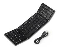 HMHAMA Tastiera magnetica pieghevole Bluetooth, ultra sottile a risparmio energetico mini tascabile BT 5.1 tastiera wireless con tastiera numerica per iOS/Android/Windows/PC/Tablet