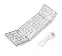 HMHAMA Tastiera magnetica pieghevole Bluetooth, ultra sottile a risparmio energetico mini tascabile BT 5.1 tastiera wireless con tastiera numerica per iOS/Android/Windows/PC/Tablet
