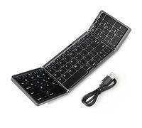HMHAMA Tastiera magnetica pieghevole Bluetooth, ultra sottile a risparmio energetico mini tascabile BT 5.1 tastiera wireless con tastiera numerica per iOS/Android/Windows/PC/Tablet