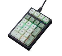 HMHAMA Tastiera numerica meccanica USB Mini Wired 21 tasti blu interruttore numerico tastiera retroilluminata layout esteso