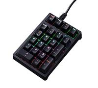 HMHAMA Tastiera numerica meccanica USB Mini Wired 21 tasti blu interruttore numerico tastiera retroilluminata layout esteso