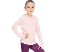 HMILES Top da corsa a maniche lunghe UV per ragazze con fori per i pollici Bambini Leggero Escursionismo Camicia con cappuccio Bambini UPF T-shirt sportive con cappuccio, Carat Rosa, 13-14 Anni