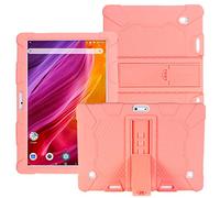 HminSen Custodia per tablet Dragon Touch K10 / Max10, in silicone regolabile, compatibile con Dragon Touch K10, Victbing 10, ZONKO 10.1, Hoozo 10, Winsing 10, Lectrus 10.1 Android, colore: Rosa