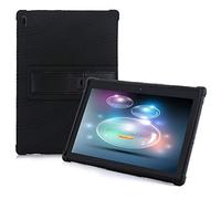 HminSen - Custodia per tablet Lenovo Tab E10 (TB-X104F) in morbido silicone regolabile con supporto per Lenovo Tab 4 10 /Tab 4 10 Plus Nero