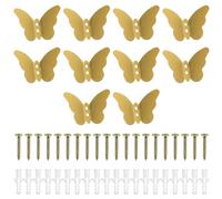Hmkesoteric 10 Piezas Gancho Pared, Percheros de Pared Ganchos para Colgar Abrigos, Creativos Ganchos de Mariposa, Perchero Pared para Chaquetas Abrigos Toalla Decoración de Baño Dormitorio(Oro)