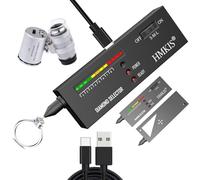 HMKIS Tester per diamanti, tester per gioielli ad alta precisione + mini ingrandimento LED 60x, selettore professionale per principianti ed esperti, misuratore di conducibilità termica