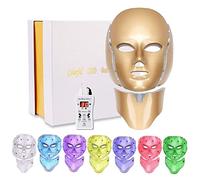 HMLSYZX Maschera per Terapia della Luce del Viso, Maschera per la Pelle a LED a 7 Colori, per Il Ringiovanimento e Il Rassodamento della Pelle di Viso e Collo