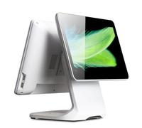 HMLSYZX Sistema POS del Registratore di Cassa Touchscreen, Schermo POS Touch e Display dei Clienti HD, Doppio Schermo da 15,6 Pollici per Vendita al Dettaglio, Catering, Ospitalità