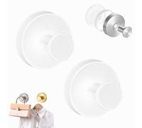 HMLZSJ Gancio Ventosa,Gancio Bagno con Ventosa,Ventose con Gancio,appendino Doccia,appendini Bagno,appendi Accappatoio Doccia,Ganci Doccia Accappatoio,Appendiabiti A Ventosa,Porta-White||2pcs