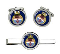 HMNZS Charles Upham, Gemelli E Fermacravatta Della Royal New Zealand Navy Set
