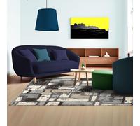HMO HOME MY OWN Tappeto 110x170 cm Moderno in Polipropilene - Economico e Resistente - Pelo Corto Facile da Pulire - Ideale per Salotto, Soggiorno e Camera da Letto
