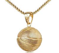 HMOOY Moda Uomo Basket Collana Con Ciondolo Catena In Acciaio Inossidabile Sport Uomo Amanti Del Basket Fans Collana Con Ciondolo Gioielli Hip Hop (Gold)
