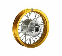 HMParts Cerchione in alluminio anodizzato da 10 pollici, per quasi tutti i modelli con asse da 12 mm, Dirt Bike, Pit Bike, XMOTOS, MotoCross (oro)