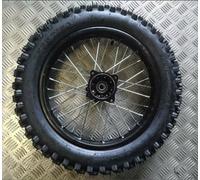 HMParts Completo Ruota 1.85x14 90/100-14 Nero (12 Mm) Pit Dirt Bike Moto Cross