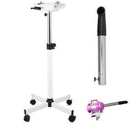 Hmpet Asciugacapelli per Cani con Ruota, Supporto de Soffiatore per Animale Domestico Asciugatrice Mani libere per toelettatura Cani e Gatti Altezza Regolabile con Braccio in Acciaio Inossidabile